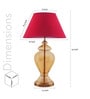 Central Customized Cotton Fabric Shade Night Lamp With Metal & Glass Base