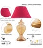 Central Customized Cotton Fabric Shade Night Lamp With Metal & Glass Base