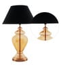 Irene Customized Cotton Fabric Shade Night Lamp With Metal & Glass Base