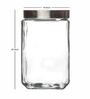 Glass Trigo Storage Jar With Lid (Set of 2pcs)