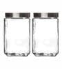 Glass Trigo Storage Jar With Lid (Set of 2pcs)