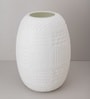 White Coastal Charm Big Glass Vase