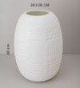 White Coastal Charm Big Glass Vase