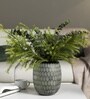 Grey Harmony Hex Small Glass Vase