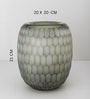 Grey Harmony Hex Small Glass Vase