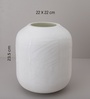 White Mystique Threads Small Glass Vase