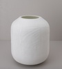 White Mystique Threads Small Glass Vase