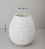 White Radiant Riple Small Glass Vase