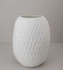 White Radiant Riple Big Glass Vase