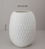 White Radiant Riple Big Glass Vase