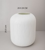 White Sleek Elegance Big Glass Vase