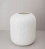 White Sleek Elegance Big Glass Vase