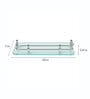 Glass Bathroom Shelf In Transparent (L: 18, W: 5, H: 0.8 Inches)