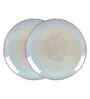 Glass White Coloured Set of 2 Side Plates