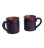 Glazed Pottery 250Ml Black Stoneware (Set Of 2) Beer Mug
