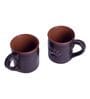 Glazed Pottery 250Ml Black Stoneware (Set Of 2) Beer Mug