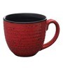 Glazed Pottery 300ml Red & Black Ceramic (Set of 2) Tea Cup