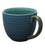 Glazed Pottery Stripe 300ml Green Ceramic (Set of 2) Tea Cup