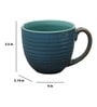 Glazed Pottery 300ml Green Ceramic (Set of 4) Tea Cup
