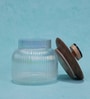 Gleam Glass Jar with Acacia Wood Lid & Resin Knob
