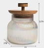 Gleam Glass Jar with Acacia Wood Lid & Resin Knob