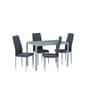 Gleam Sintered Top 4 Seater Dining Set In Grey Finish