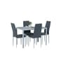 Gleam Sintered Top 4 Seater Dining Set In Grey Finish