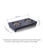 Glen 1020 GT BB 2 Burner Gas Stove with Glass Top in Black Colour