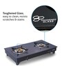 Glen 1020 GT BB 2 Burner Gas Stove with Glass Top in Black Colour