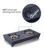 Glen 1020 GT BB 2 Burner Gas Stove with Glass Top in Black Colour