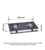 Glen 1020GT 2 Burner Gas Stove with Glass Top