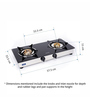 Glen ISI LPG 2 Burner Gas Stove 1020 GT Junior Brass Burners