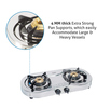Glen 2 Burner LPG Gas Stove 1025 Stainless Steel Brass Burner