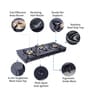 Glen 1033 GT 3 Burner Gas Stove with Brass Burner in Black Colour