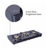 Glen 1033 GT 3 Burner Gas Stove with Brass Burner in Black Colour