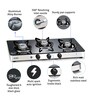 Glen 1033 GTAI 3 Burner Gas Stove with Glass Top