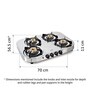 Glen 1045 4 Brass Burner Stainless Steel Gas Stove with High Flame Auto Ignition