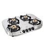Glen 1045 4 Brass Burner Stainless Steel Gas Stove with High Flame Auto Ignition