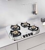Glen 1045 4 Brass Burner Stainless Steel Gas Stove with High Flame Auto Ignition