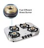 Glen 1045 4 Burner Gas Stove with Brass Burners and High Flame