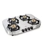Glen 1045 4 Burner Gas Stove with Brass Burners and High Flame