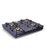 Glen 1041 GT 4 Burner Gas Stove with Forged Brass Burner in Black Colour