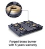 Glen 1041 GT 4 Burner Gas Stove with Forged Brass Burner in Black Colour