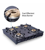 Glen 1043 GT 4 Burner Gas Stove with Brass Burner in Black Colour
