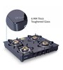 Glen 1043 GT 4 Burner Gas Stove with Brass Burner in Black Colour