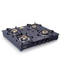 Glen 1043 GT 4 Burner Gas Stove with Brass Burner in Black Colour