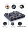 Glen 1043 GT 4 Burner Gas Stove with Brass Burner in Black Colour