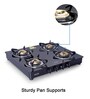 Glen 1043 GT 4 Burner Gas Stove with Brass Burner in Black Colour