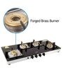 Glen 4 Burner Glass Cooktop 1049 SQ GT with Forged Brass Burners and Auto Ignition
