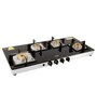 Glen 4 Burner Glass Cooktop 1049 SQ GT with Forged Brass Burners and Auto Ignition